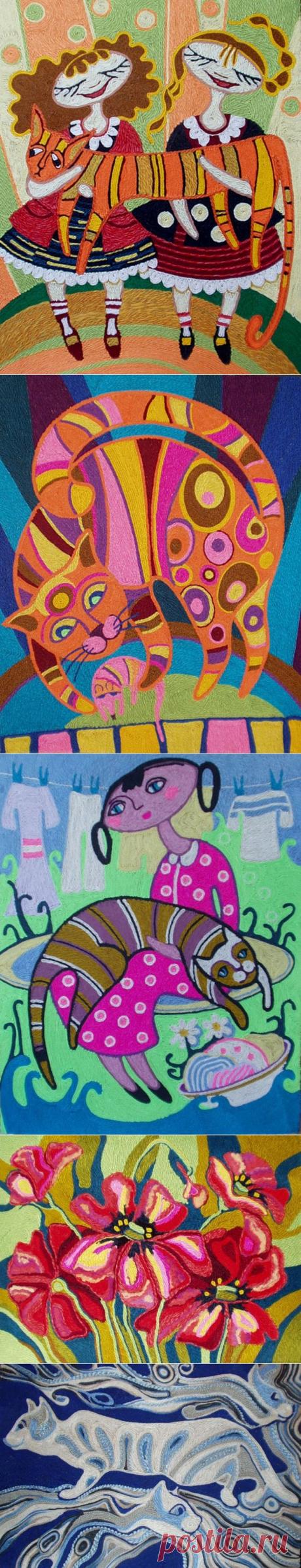 Картины в технике НИТКОГРАФИЯ. Идеи