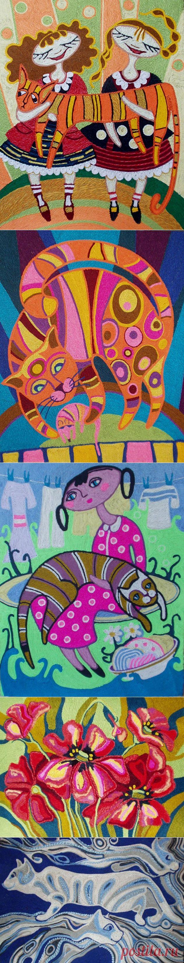 Картины в технике НИТКОГРАФИЯ. Идеи