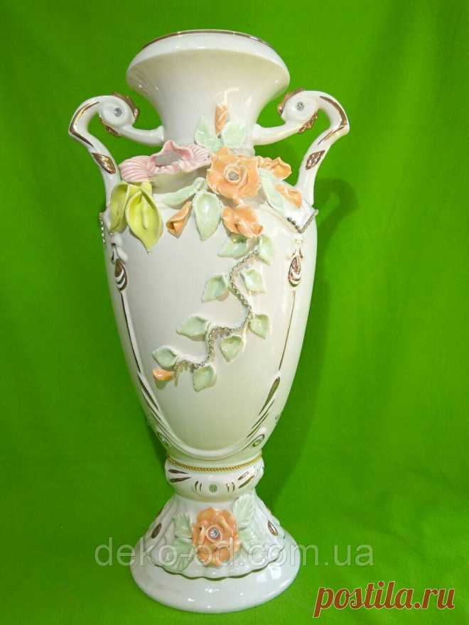 Керамическая напольная ваза «Флорентина» пастель (лепка), цена 1650 грн - Prom.ua (ID#818671573)