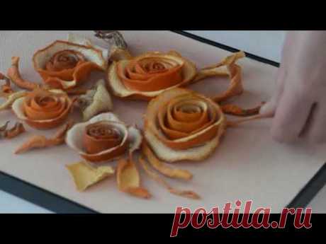 Как сделать картину из апельсиновой кожуры?