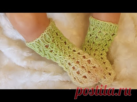 Носочки для новорождённых спицами