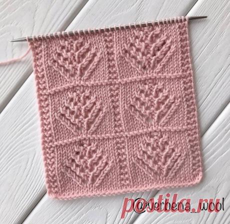 В копилку: Ажурный узор "елочки" спицами