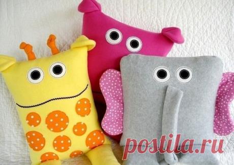 PDF ePATTERN for Giraffe, Elephant and Hippo Pillows Sewing Pattern