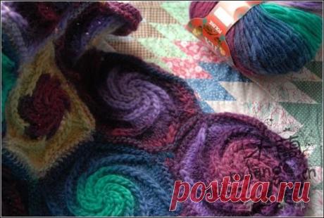 Интересный мотив спицами