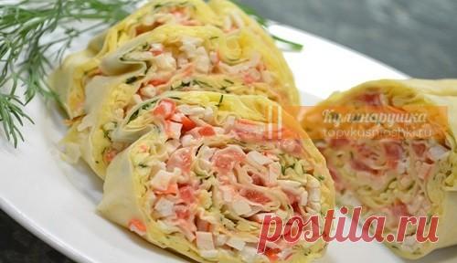 Накрываю стол (нагружаю рулетами из лаваша) за 15 минут. Исчезает всё | Кулинарушка - Вкусные Рецепты