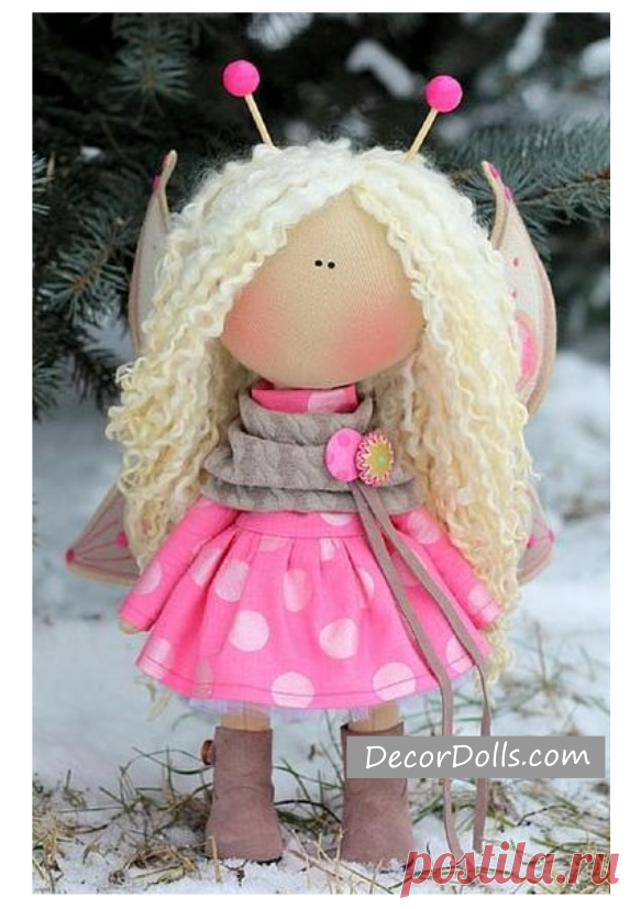 Bee Doll Handmade, Fabric Tilda Doll, Art Cloth Doll, Textile Rag Doll – Decor Dolls