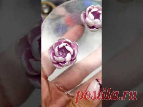 Самый простой цветок в лепке #полимернаяглина #лепка #cernit #polymerclay #творчество