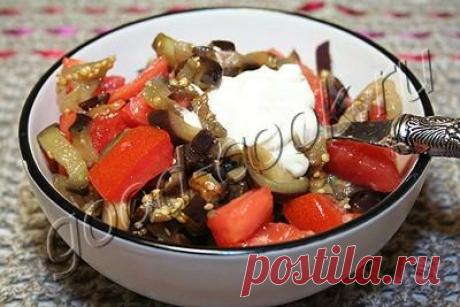 салат из баклажанов и помидоров, рецепт приготовления