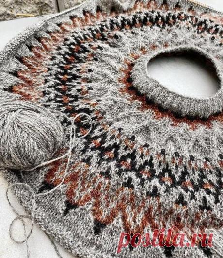 Как красиво зарубежные вязальщицы создают свитера Лопапейса размера XXXL | Вязаная мода и стиль Пульс Mail.ru