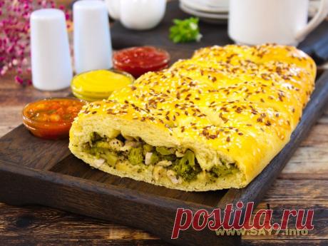 Пирог с брокколи и куриным филе. Пирог с брокколи и куриным филе