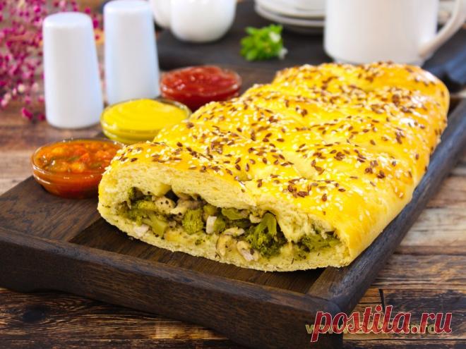 Пирог с брокколи и куриным филе. Пирог с брокколи и куриным филе