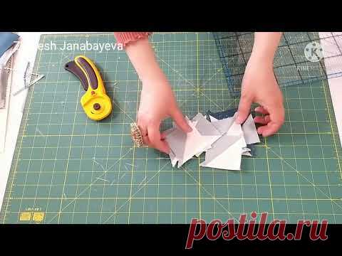 Птичка - лоскутный блок для детского одеяла или покрывала. Лоскутное шитье для начинающих.