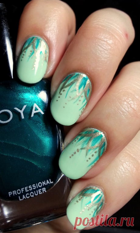 Disney Princess Tiana Waterfall Nail Art – Emi's Manis