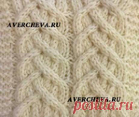 Узор спицами «Двухсторонние косы»