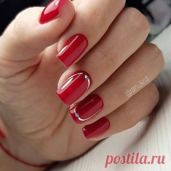 Прекрасное сочетание френча и лунного маникюра! — Нескучно
