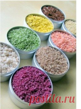 Как сделать цветную соль в домашних условиях — Своими руками