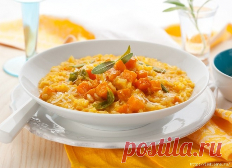 Тыквенная каша с медовыми яблоками. Вкусно и полезно!