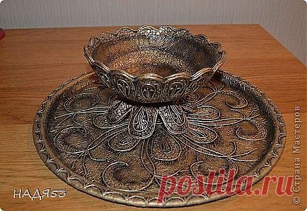 Вазочка и поднос. МК от Нади53.