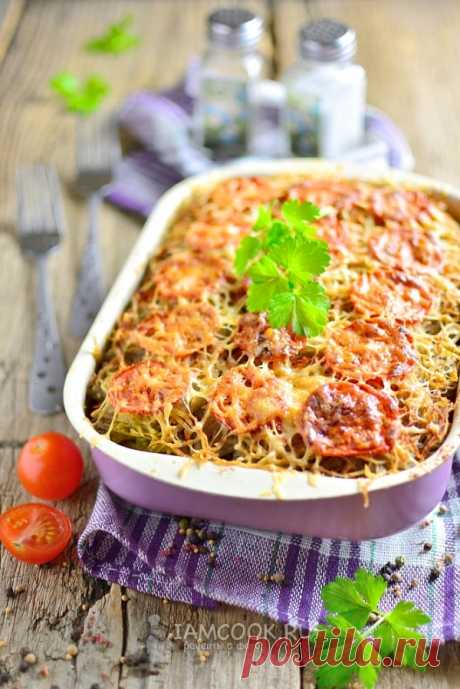 Запеканка из тертого картофеля с фаршем в духовке. Сытная картофельная запеканка из тертого картофеля, с фаршем под хрустящей корочкой.