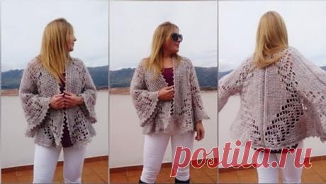 Chaqueta Cotton Candy a Crochet ✨(Parte 1 de 2 ) paso a paso todas las tallas