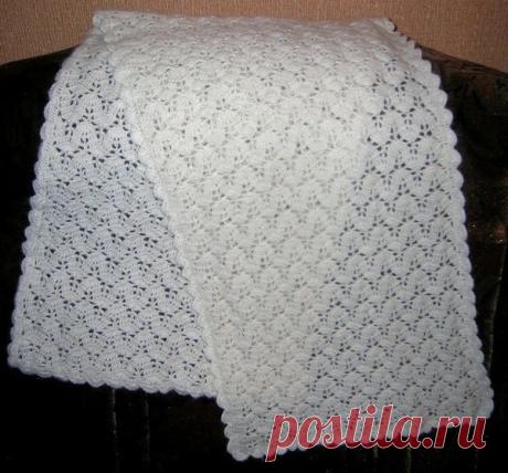 Узор крючком для шарфика