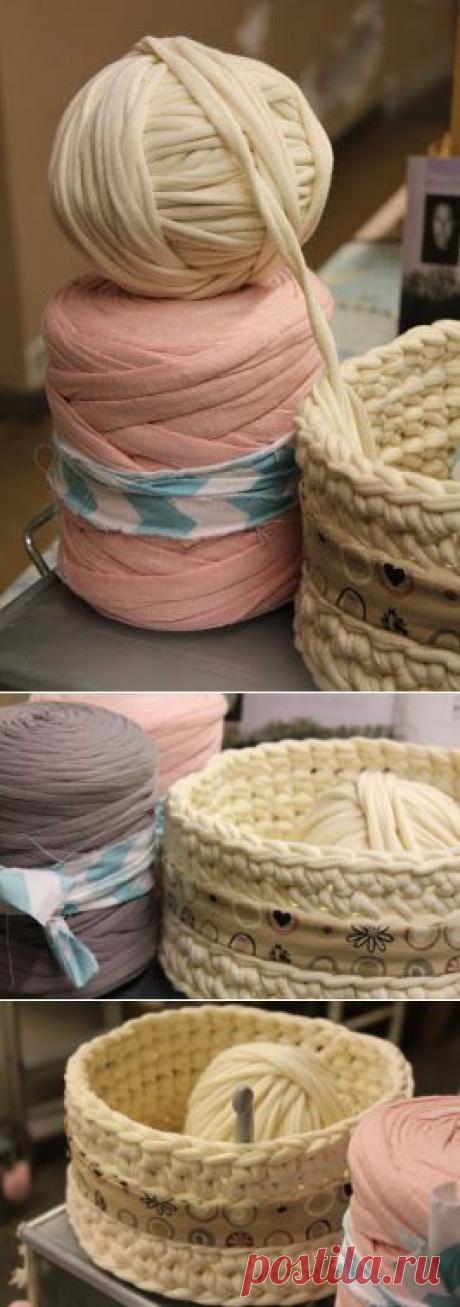 Вязание из тканевых полос