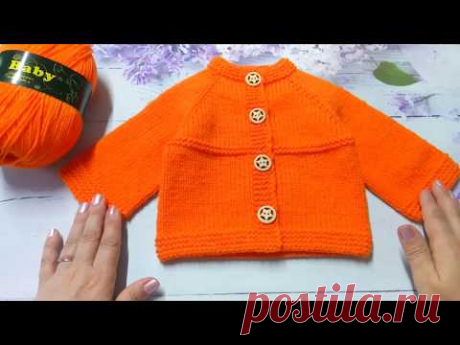 Детский жакет спицами.Подробный Мастер Класс