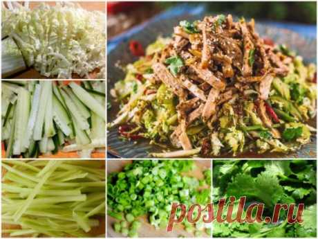Вкусный мясной салат &quot;Азиатский&quot;
Очень вкусный и сытный салат.
Обязательно придется по вкусу тем, кто любит необычные салаты.