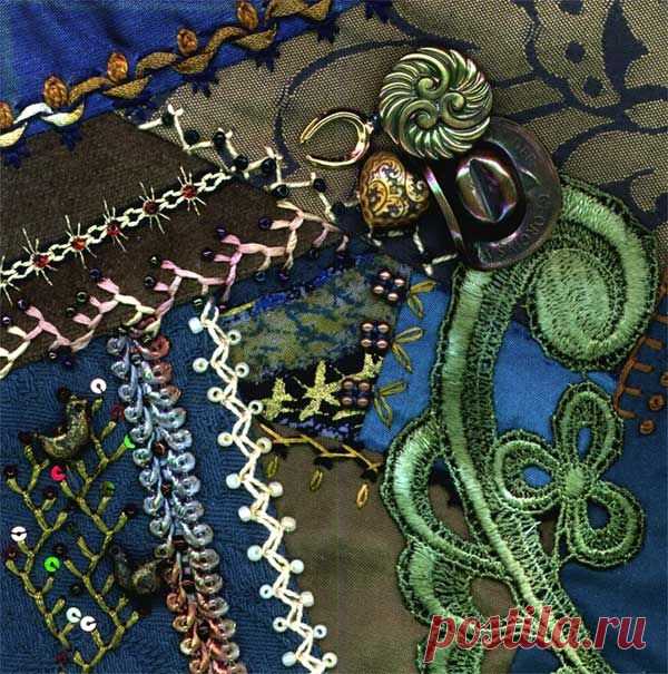 I dropped the button box quilt - crazy quilt block