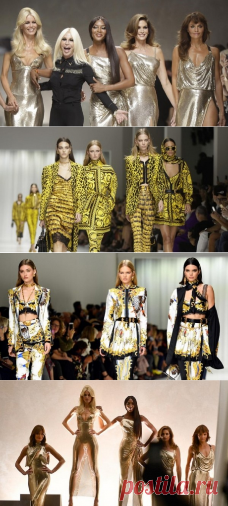 Любимые топ-модели Джанни Версаче на подиуме Милана, фото - новости Италии