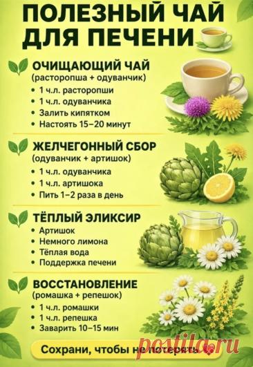 Полезный чай для печени