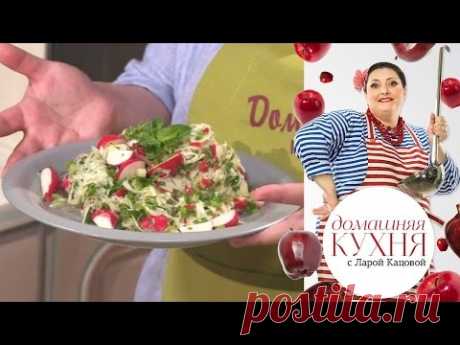 Салат из редиса, дайкона и зеленого лука