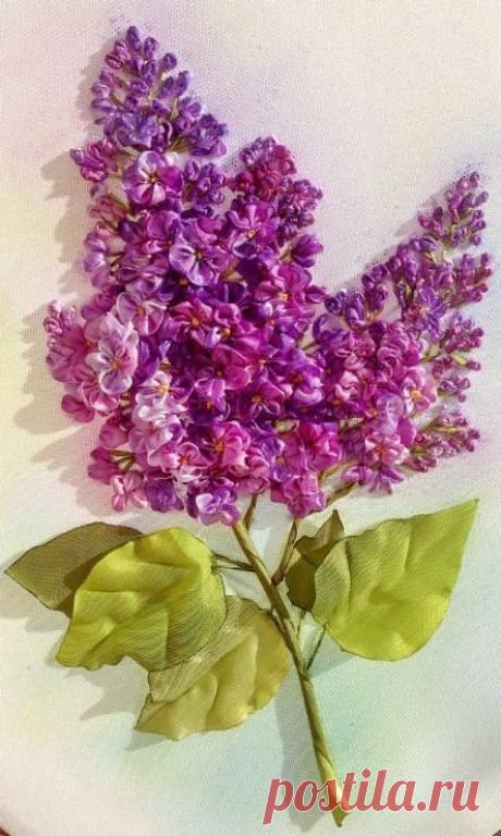 Безумно красивая вышивка лентами «Сирень»: техника, мастер-класс - Домоводство - медиаплатформа МирТесен