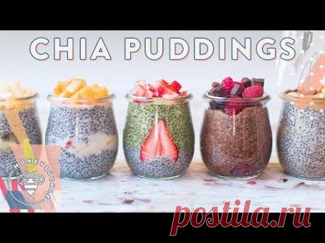 5 CHIA PUDDINGS with So Delicious - VEGAN RECIPE