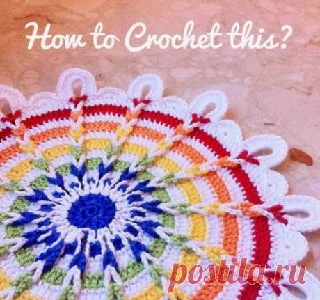 Rainbow Crochet doily | Mazourka-Iris