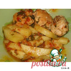 Жаркое из курицы с томатным соусом - кулинарный рецепт
