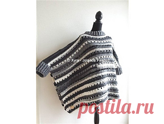 PATR1001 - Wide straight poncho with sleeves pattern by Jolanda Faazen 
*CROCHET-PATTERN* (English-US & Dutch)
