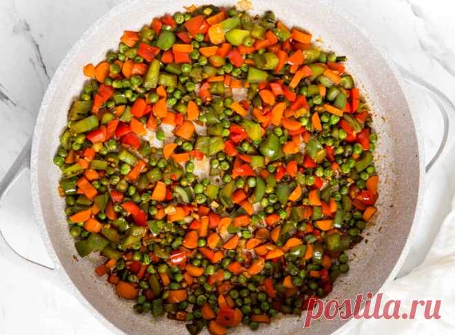 Рис с овощами — пошаговый рецепт вкусного гарнира | ВокругСада.ру