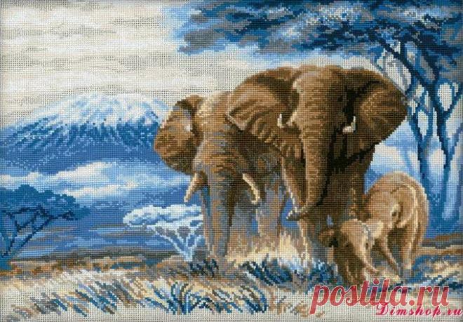 Слоники - Вышивка