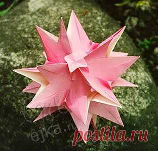 Модульное оригами, шары кусадама для начинающих, схемы сборки / Оригами для детей и начинающих, как сделать поделки из бумаги, схемы сборки, модульное оригами / Ёжка - стихи, загадки, творчество и уроки рисования для детей