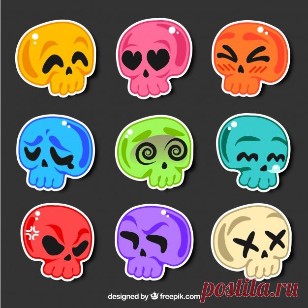 Красочная наклейка с черепами Более миллиона свободных векторов, PSD, фотографии и бесплатные иконки. Эксклюзивные халявы и все графические ресурсы, которые необходимые для ваших проектов