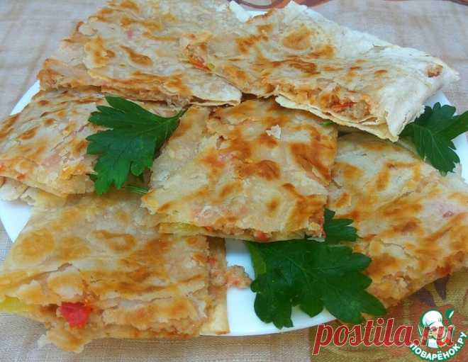 Конвертики из лаваша 