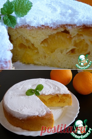 Апельсиновая шарлотка - кулинарный рецепт