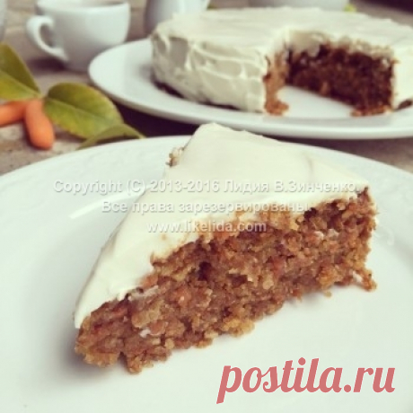 Лучший в мире веганский морковный пирог | LikeLida.com