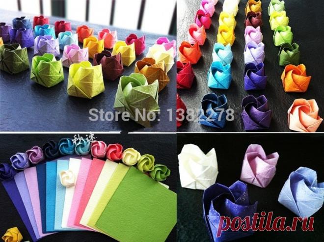 US $10.24 15% СКИДКА|200 шт 15 см оригами Бумага для поделок ручной работы Роза цветная бумага ручная потертая Роза ремесло бумага хобби ремесло купить на AliExpress Покупай умнее, живи веселее! Aliexpress.com