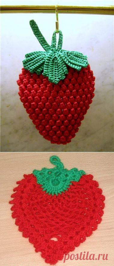 Вязаные прихватки и подставки со схемами и описаниями