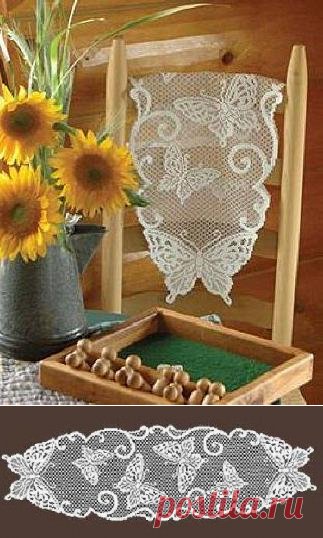 Heritage Lace Butterflies Pattern 12 x 36