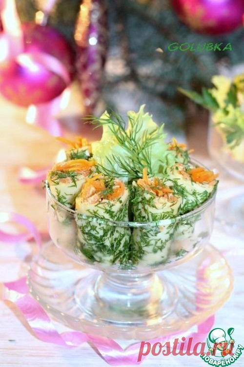 Cырные рулетики и закусочные трубочки - кулинарный рецепт