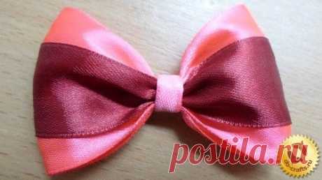 Как завязать бант из атласной ленты