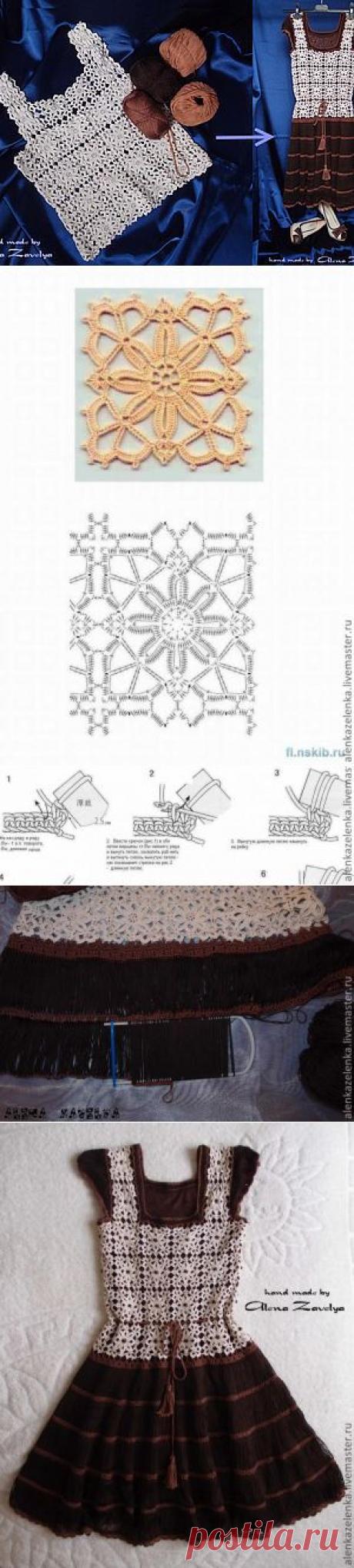 Из винтажного топа - в современное платье. Пошаговый МК. - Ярмарка Мастеров - ручная работа, handmade